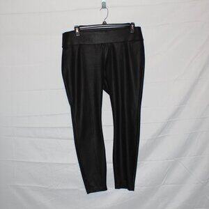 d. jeans Black Coated Leggings, Size 16 - Like New